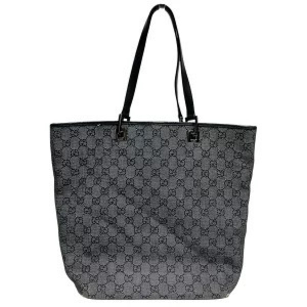 Gucci black GG canvas tote bag dual shoulder monogram